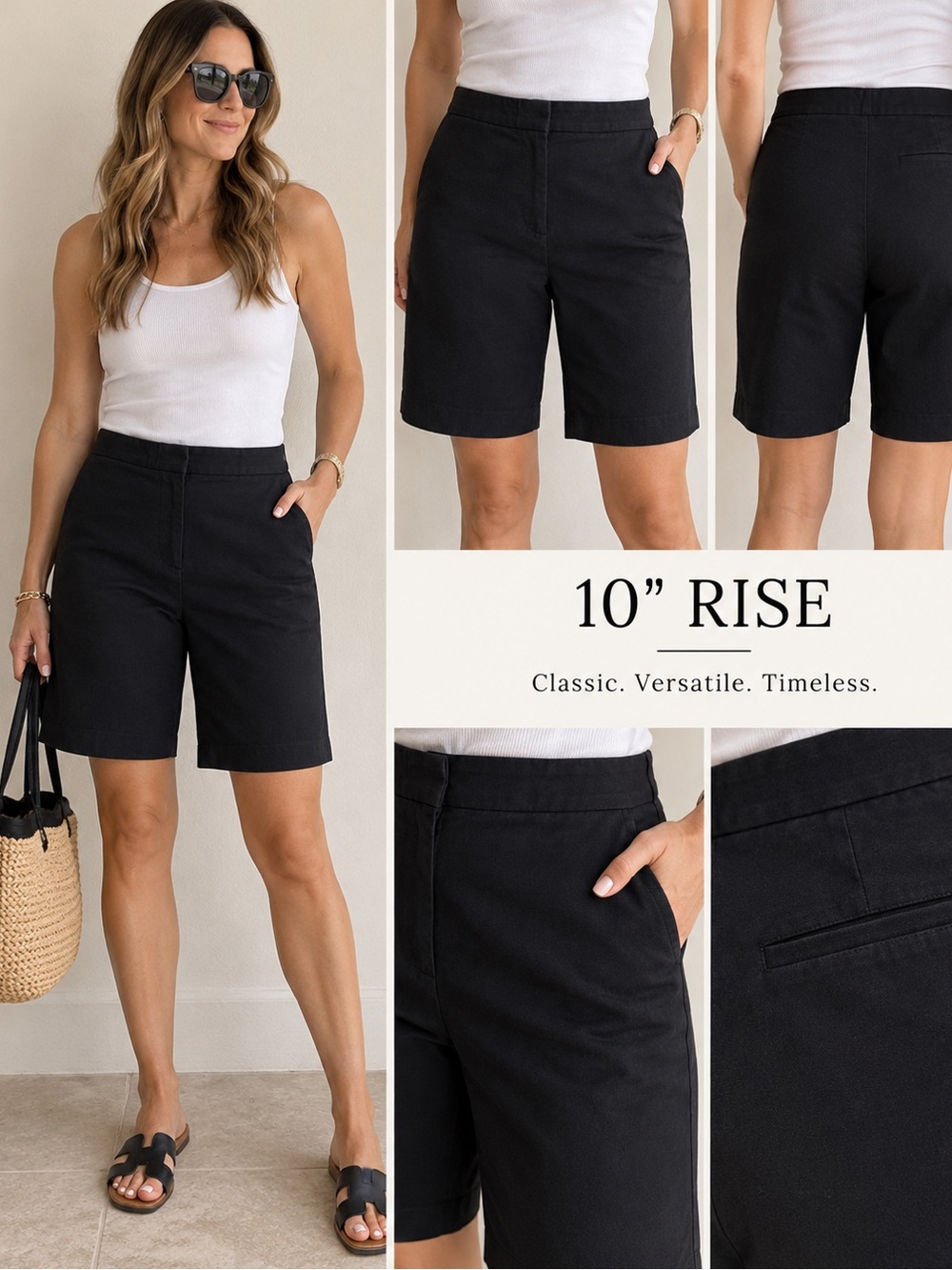 Vince Camulto Classic High-Rise Black Women’s Shorts, size 6